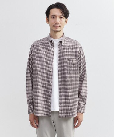 【抗菌防臭】サッカーギンガムチェック ボタンダウンシャツ