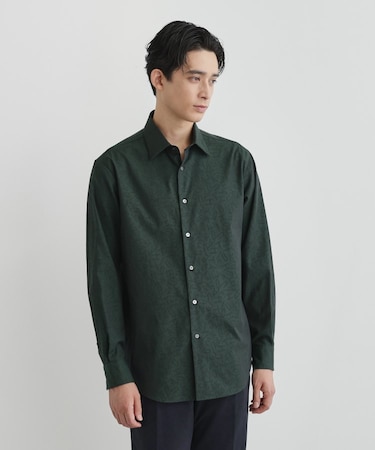 ランダムロゴ ドビーシャツ