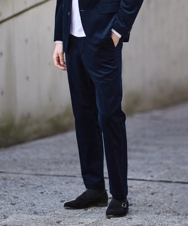 サイドゴアストレッチコーデュロイパンツ