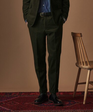 【Sサイズ~】ドビーキャラメルコールスラックス