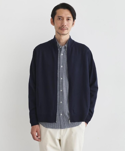 アンチピリング ジップアップ ニット