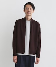 アンチピリング ジップアップ ニット