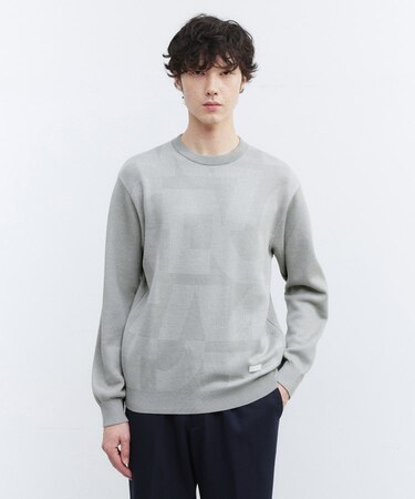 【Made in JAPAN】ビッグチェック&スライドパズル柄 ニット