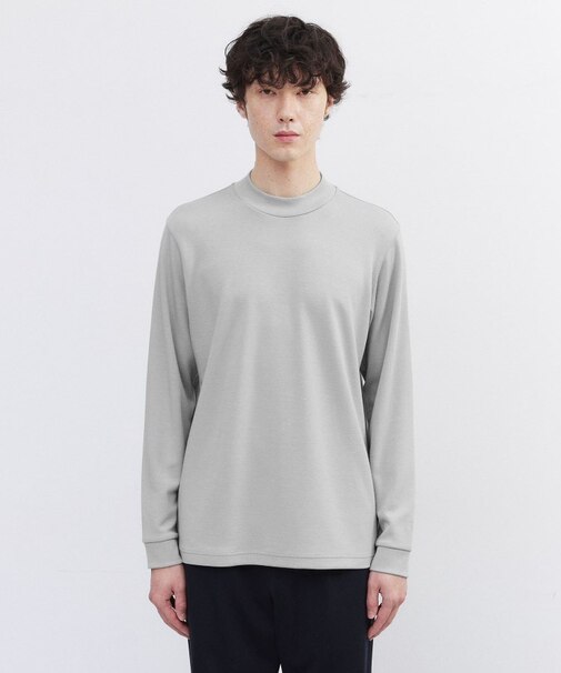 ウール混 モックネック プルオーバー