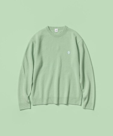 【Air Palette Knit】ワンポイント カラーニット プルオーバー