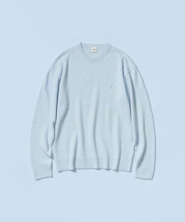 【Air Palette Knit】ワンポイント カラーニット プルオーバー