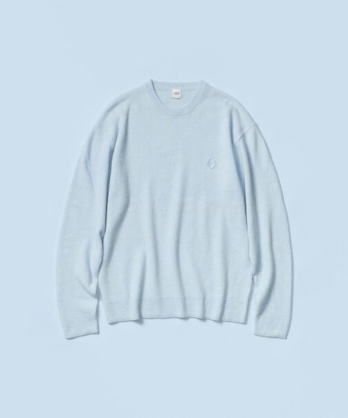 【Air Palette Knit】ワンポイント カラーニット プルオーバー
