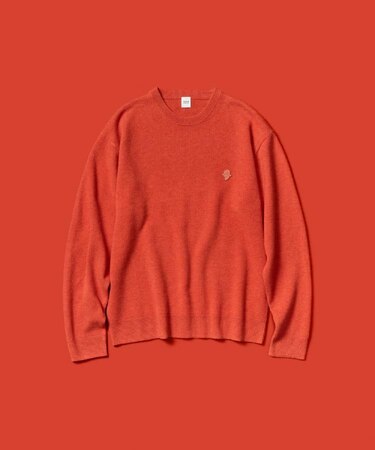 【Air Palette Knit】ワンポイント カラーニット プルオーバー