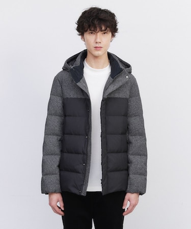 カラーコンビ ダウンブルゾン