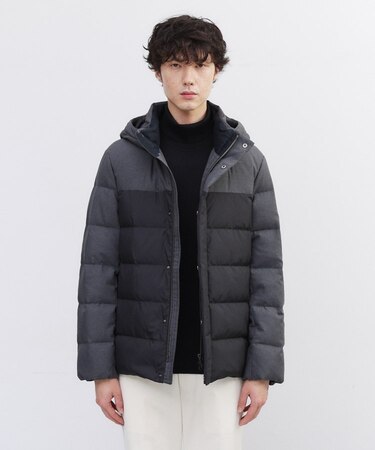 カラーコンビ ダウンブルゾン