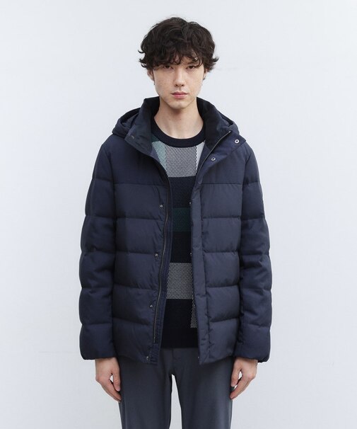 カラーコンビ ダウンブルゾン