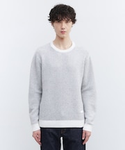 メランジ ニットプルオーバー