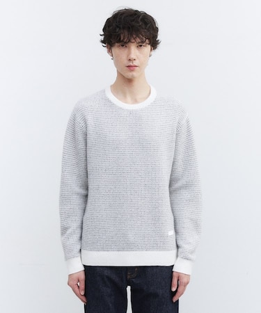 メランジ ニットプルオーバー