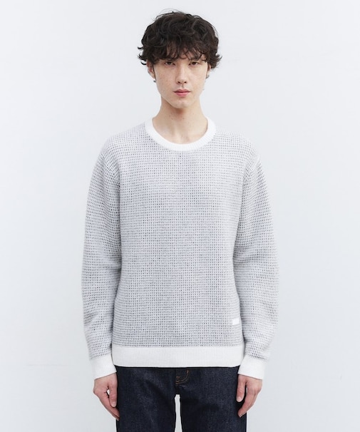 メランジ ニットプルオーバー