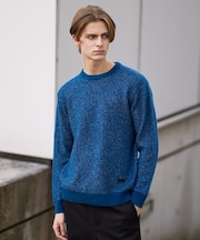 メランジ ニットプルオーバー