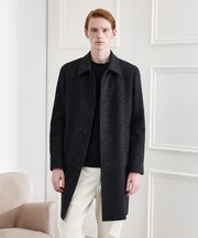 【LIMITED】ウール混ステンカラーコート