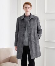 【LIMITED】ウール混ステンカラーコート