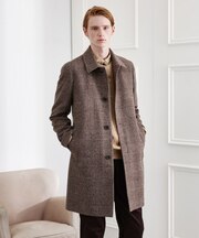 【LIMITED】ウール混ステンカラーコート