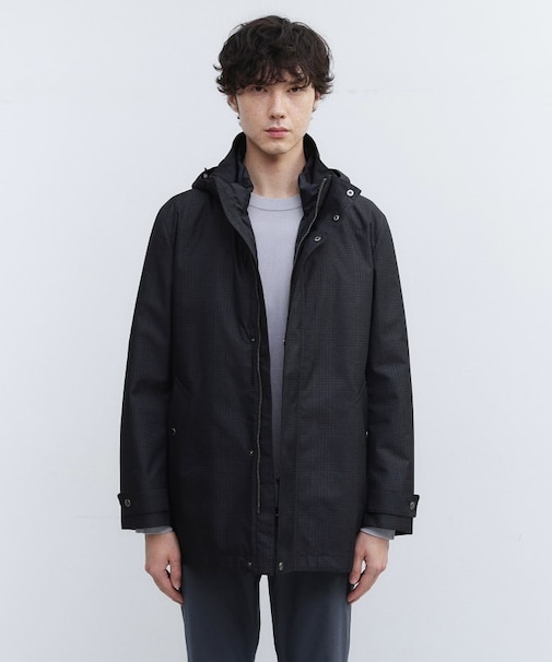 【3WAY】グレンチェック ダウンライナー ブルゾン