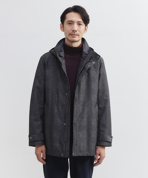 【3WAY】グレンチェック ダウンライナー ブルゾン