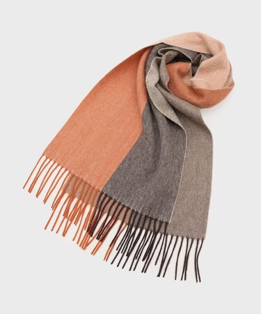 【洗えるカシミヤ】 カシミヤ100 4面パネルマフラー