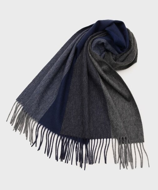 【洗えるカシミヤ】カシミヤ 4面パネルマフラー