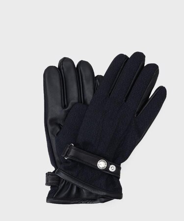 【スマホ対応】矢絣レザーコンビグローブ