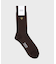 ワンポイント刺繍ウール混ソックス