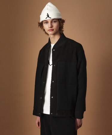 2重織りモッサボアパイル コンビブルゾン