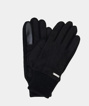 スエード調ニットコンビ ウォッシャブルグローブ