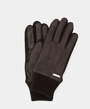 スエード調ニットコンビ ウォッシャブルグローブ