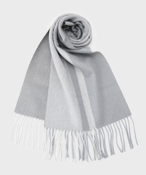 カシミヤブレンドパネルマフラー