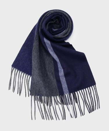 カシミヤブレンドパネルマフラー