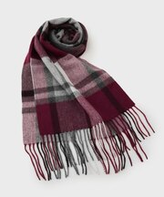 チェックカシミヤマフラー