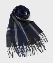 チェックカシミヤマフラー