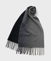 【洗えるウールカシミヤ】 グラデーションマフラー