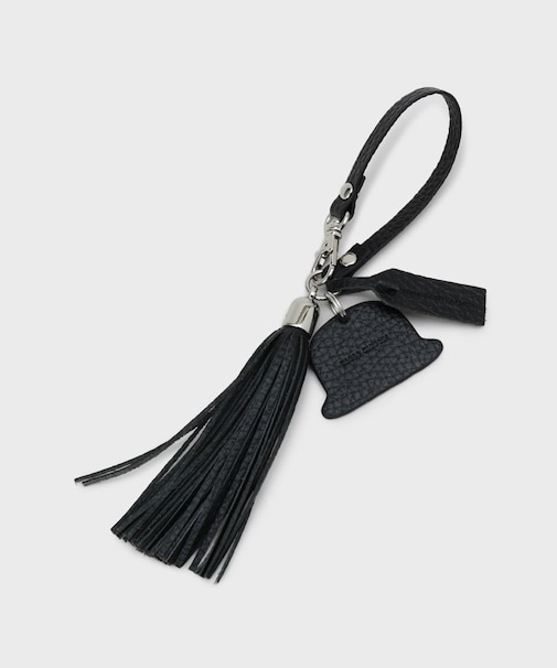 【シュリンクレザー】ボーラーハットタッセルチャーム