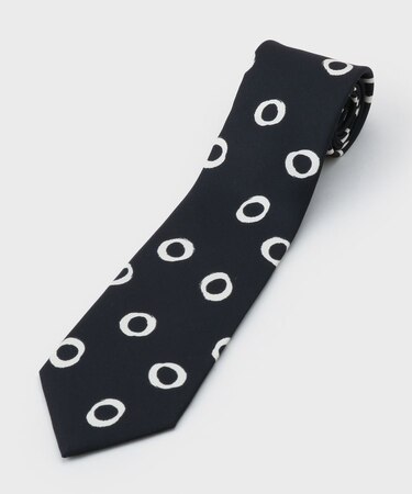 手書きサークルドットネクタイ