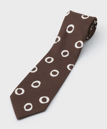 手書きサークルドットネクタイ