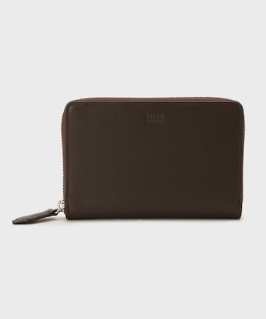 【リップルグレイン】3方ラウンドコンパクトスリム財布