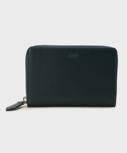 【リップルグレイン】3方ラウンドコンパクトスリム財布