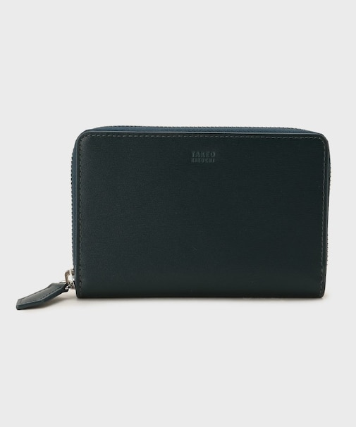 【リップルグレイン】3方ラウンドコンパクトスリム財布