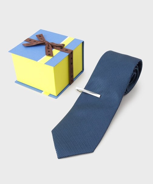 【BOXセット】ベーシック メランジ ネクタイ&タイバー