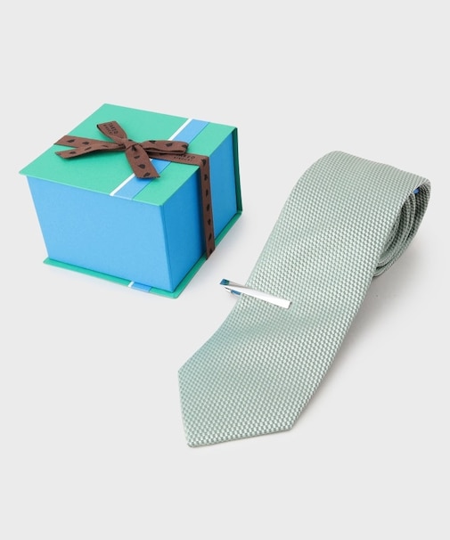 【BOXセット】ベーシック メランジ ネクタイ&タイバー