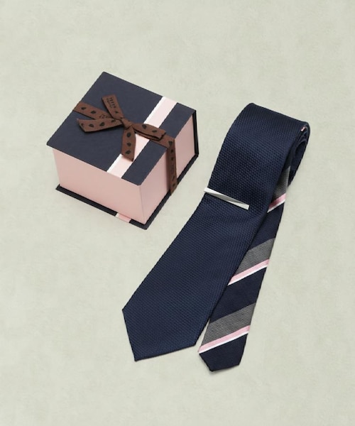BOXセット】ベーシックネクタイ＆リバティハンカチ 特製ギフトセット