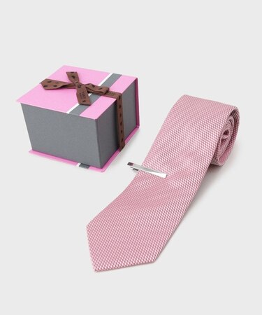 【BOXセット】ベーシック メランジ ネクタイ&タイバー