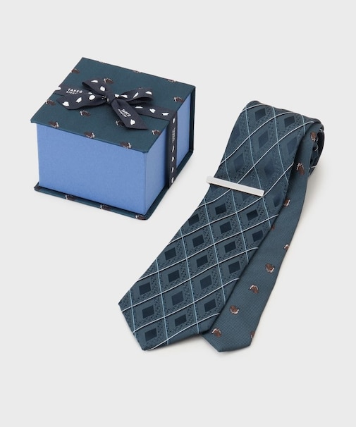 【BOXセット】イングリッシュガーデン ネクタイ&タイバー