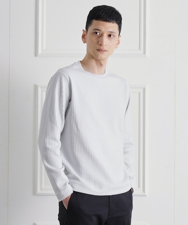 千鳥柄 ストレッチ プルオーバー