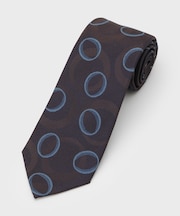 【縁起の良いネクタイ】PNJ 巴(ともえ)紋ジオメトリックネクタイ