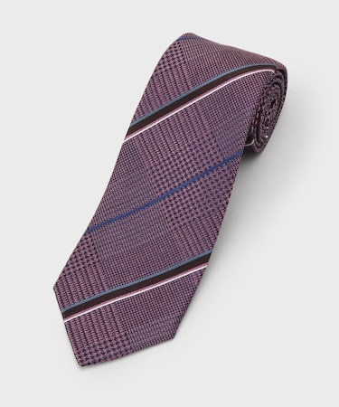 【縁起の良いネクタイ】PNJ番千鳥グレンプレイドネクタイ